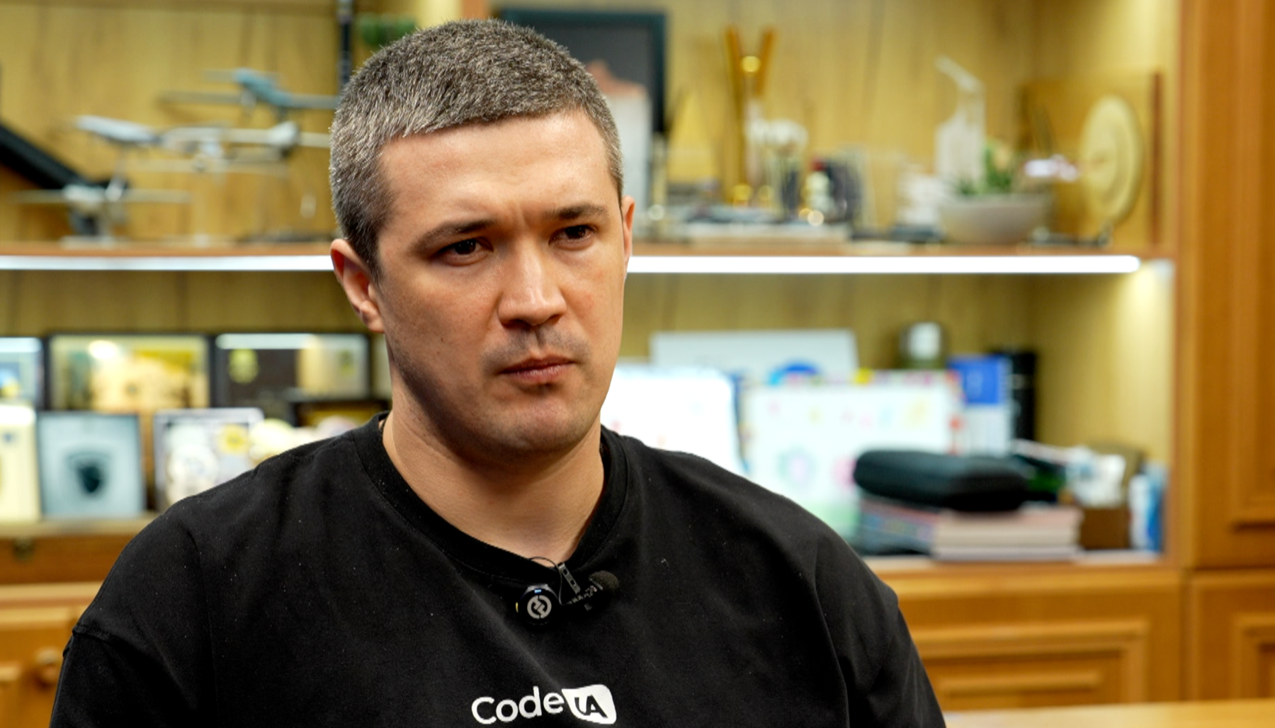 Mykhailo Fedorov - Digital Transformation Minister, wearing a black top