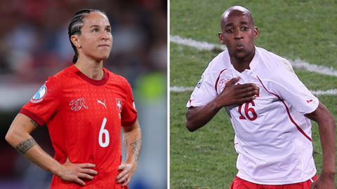 Geraldine Reuteler and Gelson Fernandes